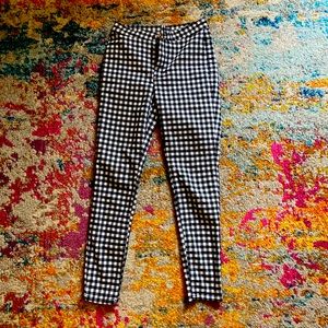 Free People Gingham Checkered High Waisted Pants